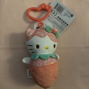 Hello Kitty And Friends Ice Cream Cone Plush Backpack Clip Keychain 2024 NEW